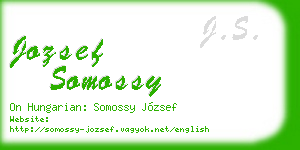 jozsef somossy business card