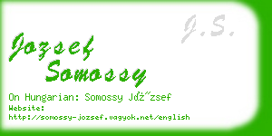 jozsef somossy business card